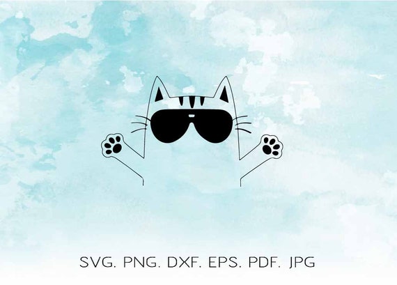 Download Cat With Glasses Svg Geeky Cat Svg Cat Nerd Svg Nerd Svg Etsy PSD Mockup Templates