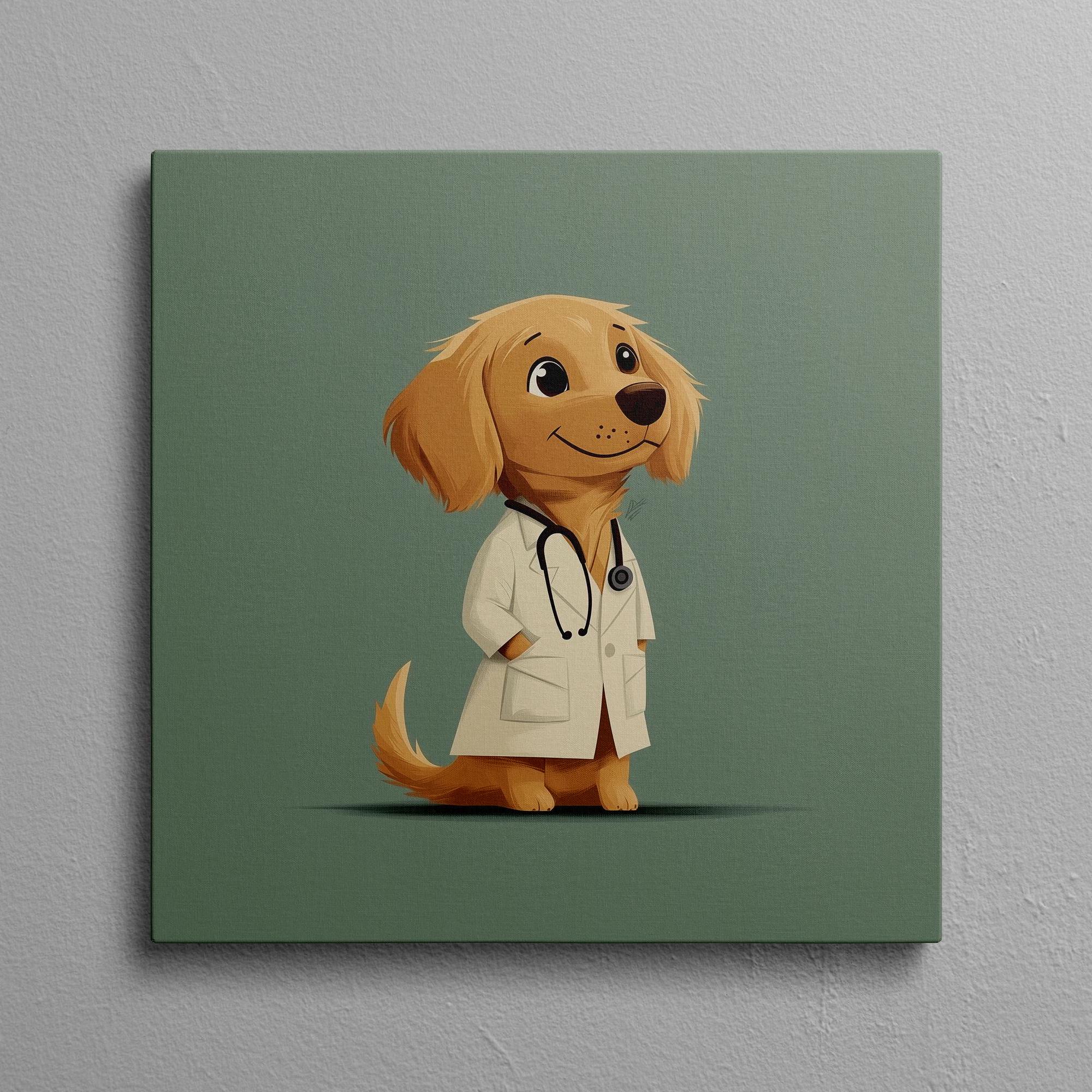 Golden Retriever Doctor Art: Veterinarian Office Canvas Print - Etsy Golden Retriever Doctor Art: Veterinarian Office Canvas Print - Etsy