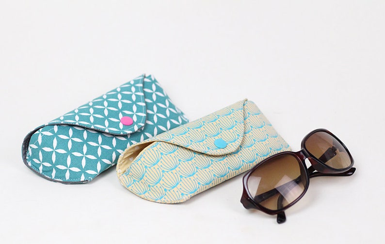 eyeglass sunglasses case sewing pattern, easy beginner for glasses sunnies bag PDF for sewing beginners fabric purse sew diy tutorial image 2