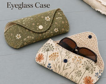 Eyeglass Case Sewing Pattern PDF, Beginner Tutorial for Glasses and Sunglasses, English & Deutsch