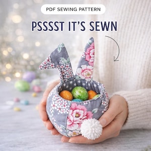 Osterkörbchen aus Stoff Nähanleitung Schnittmuster Osterkorb Ostereier Häschentasche PDF OSTERN Hase Stoffkorb Eieraufbewahrung Dekoration