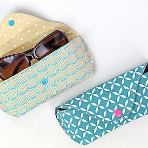eyeglass sunglasses case sewing pattern, easy beginner for glasses sunnies bag PDF for sewing beginners fabric purse sew diy tutorial image 3