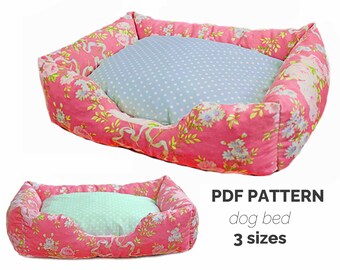 dog bed sewing pattern | small to large | optional with zipper, huge dog sofa, sew fabric pet sofa sewing digital tutorial PDF