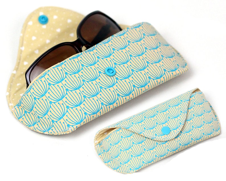 eyeglass sunglasses case sewing pattern, easy beginner for glasses sunnies bag PDF for sewing beginners fabric purse sew diy tutorial image 4