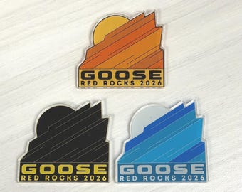 Goose Red Rocks 2026 Acrylic Magnet Set - 2”x1.75”