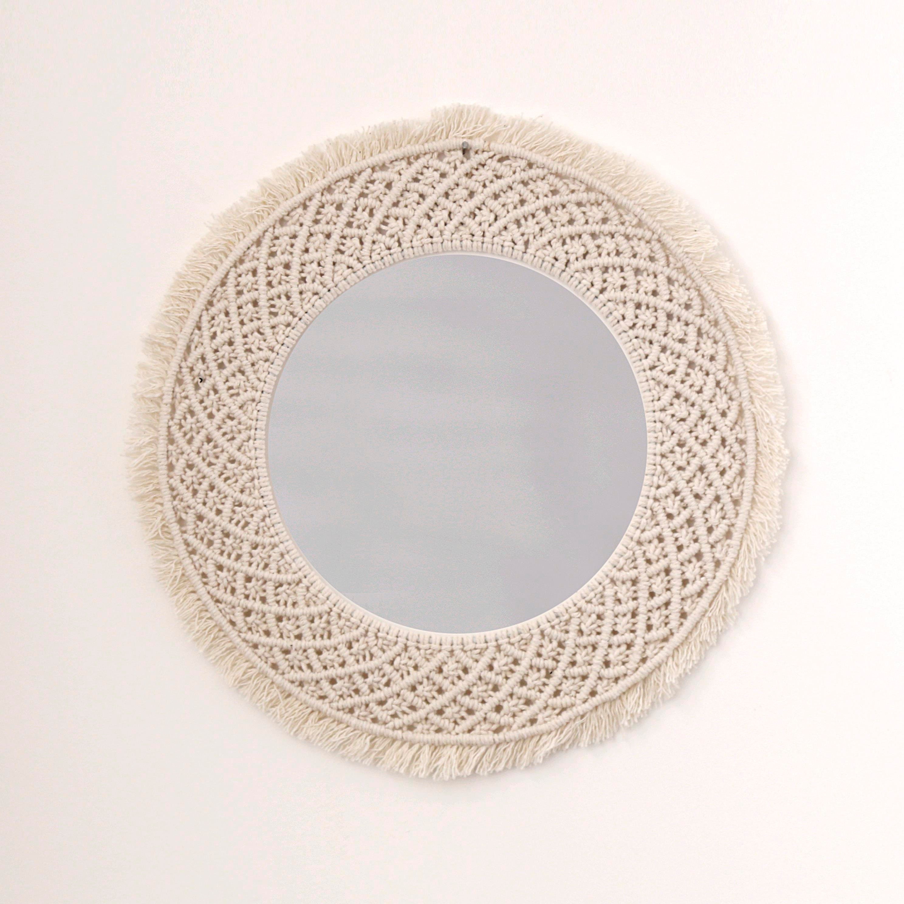 Macrame Mirror Macrame Wall Decor Macrame Round Mirror Etsy UK