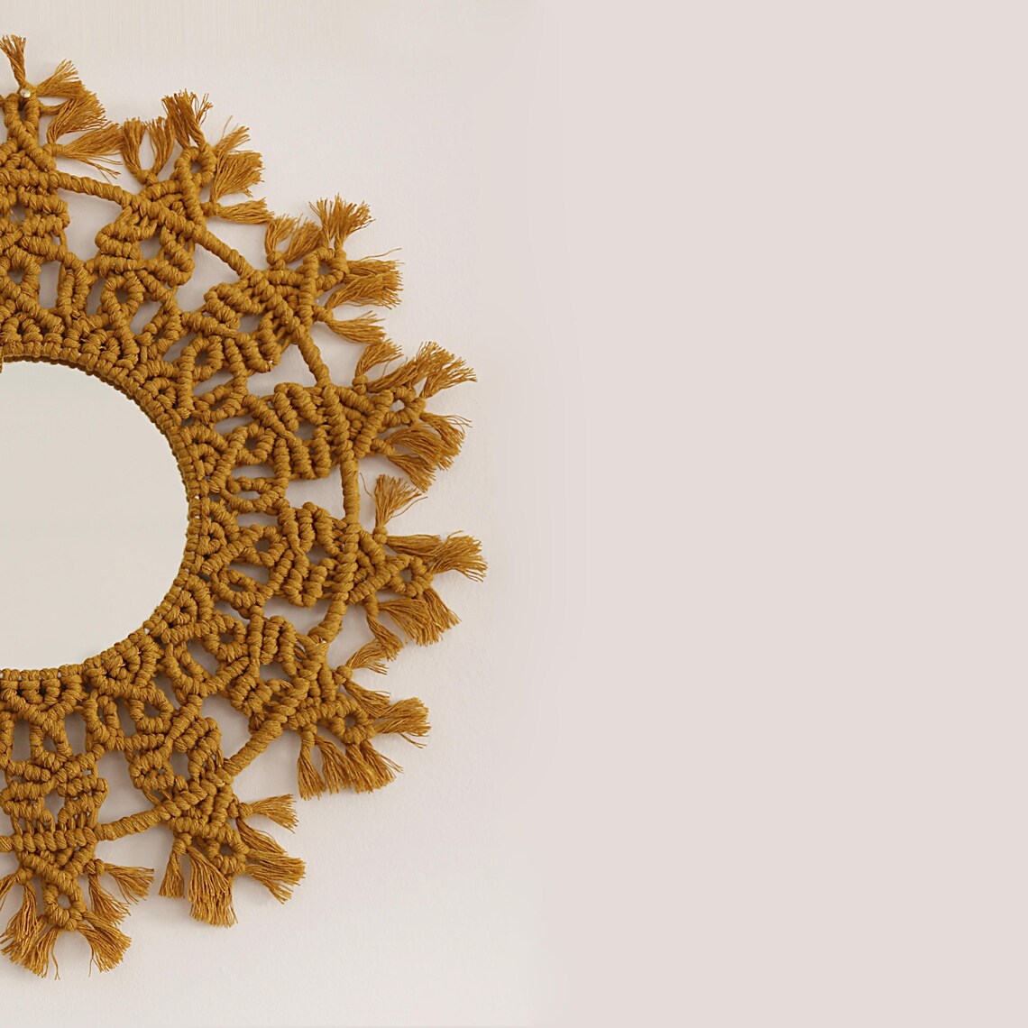 Macrame Wall Decor Macrame Mirror Macrame Round Mirror Etsy