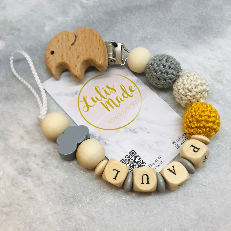 Schnullerkette Mit Namen Etsy