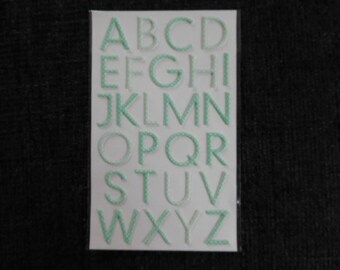 1 Bogen ABC-Sticker in 3D-Optik "Alphabet"