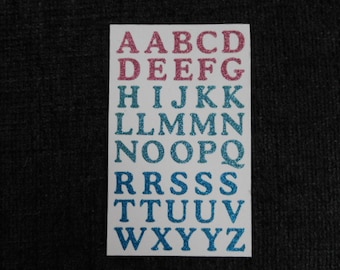 1 Bogen glitzernde ABC-Sticker  "Alphabet"