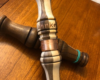 Personalized Maple / Walnut All Wood Deer Grunt Call