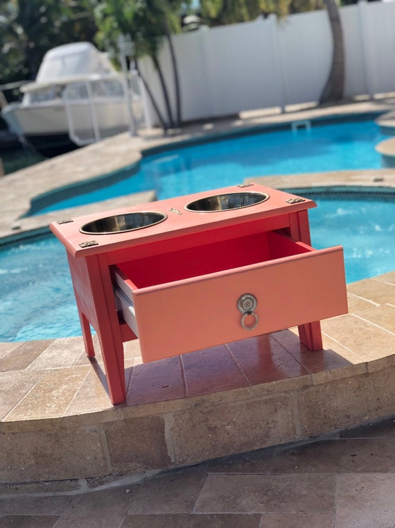 Dog Feeder Coral Isle Free Shipping For Broward And Palm Etsy