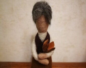 Felt figurine, mother, seasonal table, felted, Christmas, winter, autumn, doll, doll, doll,