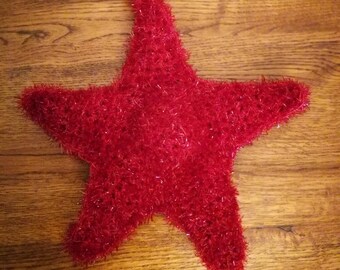 Sponge, red, star, starfish, dishwashing sponge, bath sponge, bathroom, kitchen, Christmas, elves gift, St. Nicholas, gift, Christmas gift