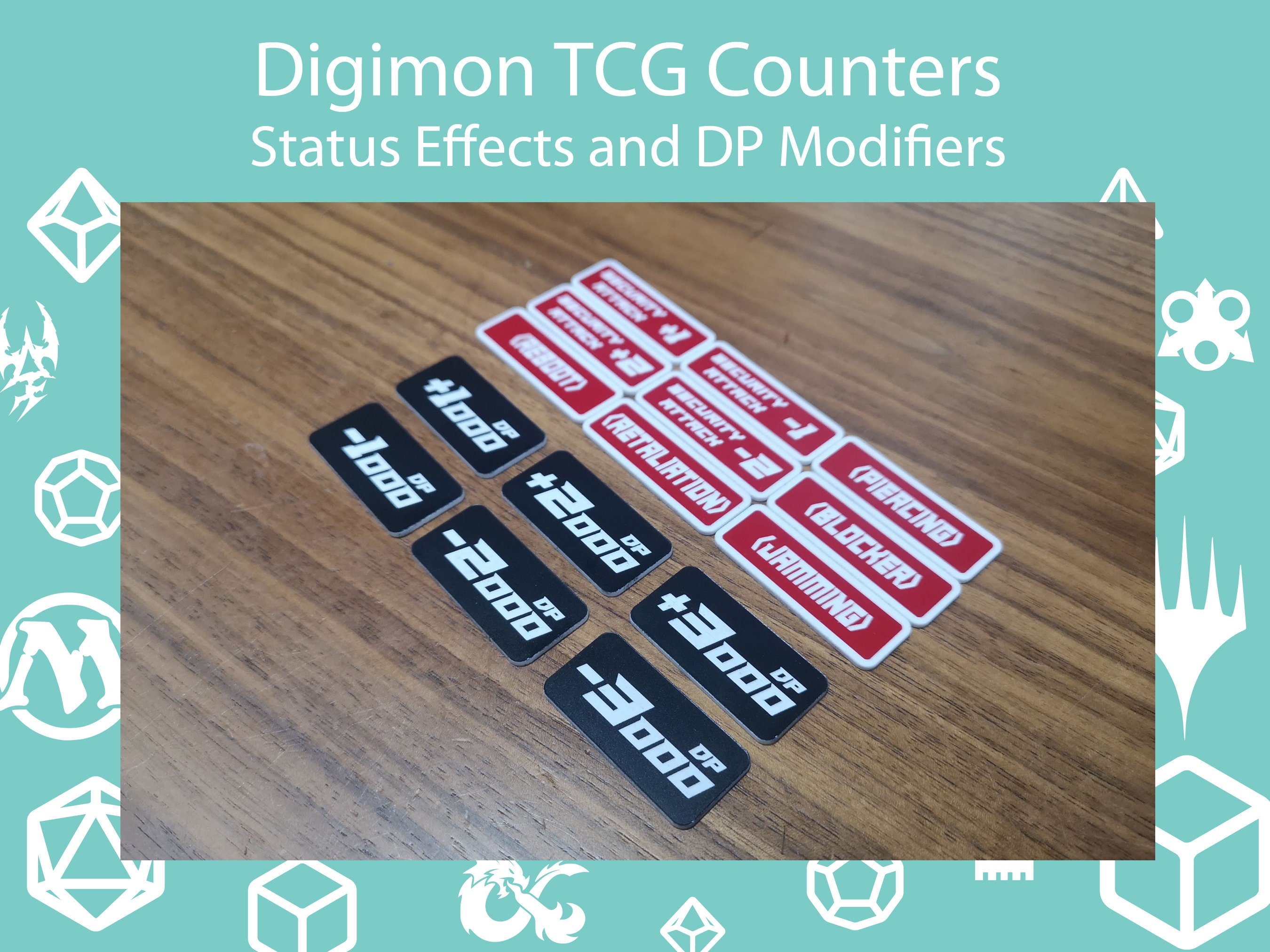 Digimon TCG Efectos de estado y tokens modificadores de DP. imagen Foto