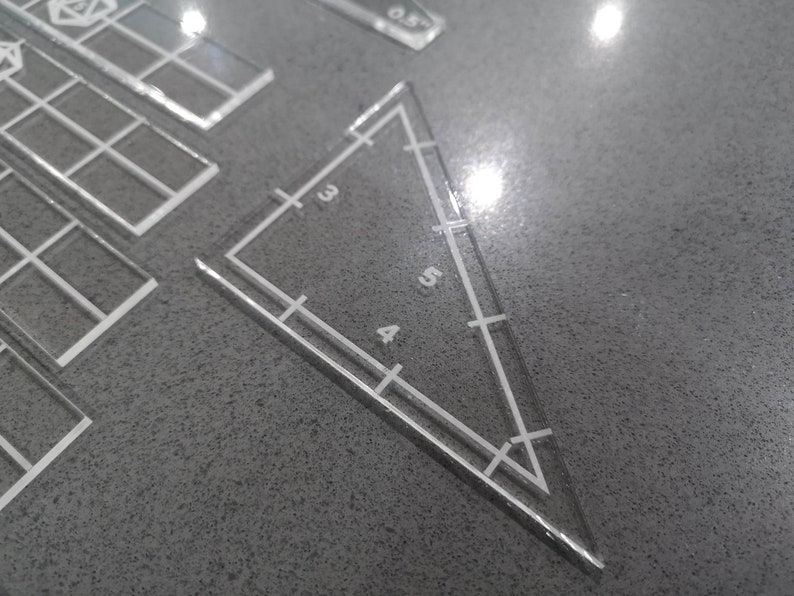 Triangular Ruler On Table 13 Piece Table Top Measuring Set - Rulers, Tools, Widgets & Gauges ...