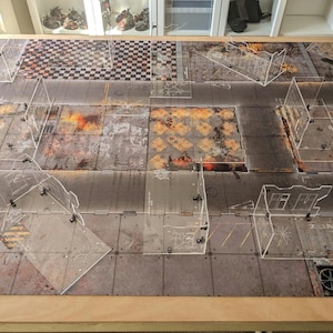 Klares Acryl-Geländeset - GELB-konformes Gelände - WH40K 10