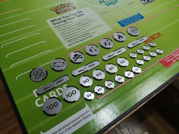 pokemon trading card game status effects Effect Tokens | TCG Compatible | Quirky Face Condition Markers How to Play with Pokmon