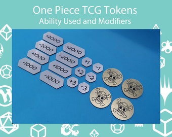One Piece TCG Tokens - Modifiers and Ability Used Counters - Gold and Silver tokens for use with One Piece Card Game