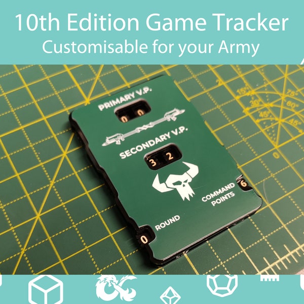 WH40k Game Tracker for 10th Edition / WH 40K Army customisable / for use Warhammer 40k 10th edition