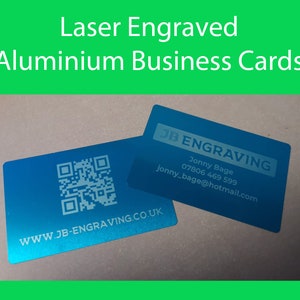 Lasergravierte eloxierte Aluminium Visitenkarten/Gepäckanhänger