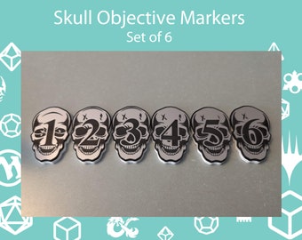 40mm Objective Skull Tokens, useful for Table Top Gaming/WH40K etc