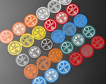 Fichas WH40K de Observador, Guiado y Visto - Fichas del Bien Común - Conjuntos de 5 o 10