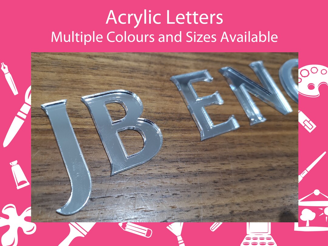 Acrylic Letters. Gold Mirror Letters Silver Mirror Letters Etsy