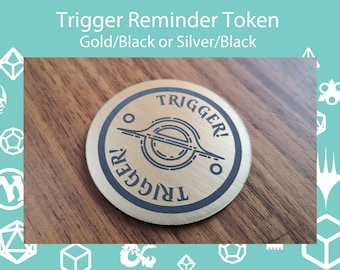Trigger Reminder Tokens - MtG - Trading Card Games - Gold and Silver 2 ply Acrylic