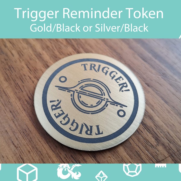 Trigger Reminder Tokens - Magic the Gathering - Trading Card Games - Gold and Silver 2 ply Acrylic