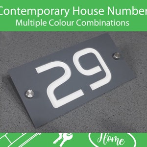 Acrylic House Sign Door Number, Acrylic Door Sign Bespoke, Modern House Sign, Modern House Plaque, House Number
