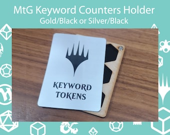 Magic the Gathering Keyword Token Case. MtG Ability Counter Case.