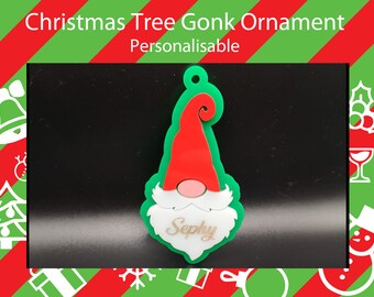 Personalised Santa Gonk Christmas Tree Decoration