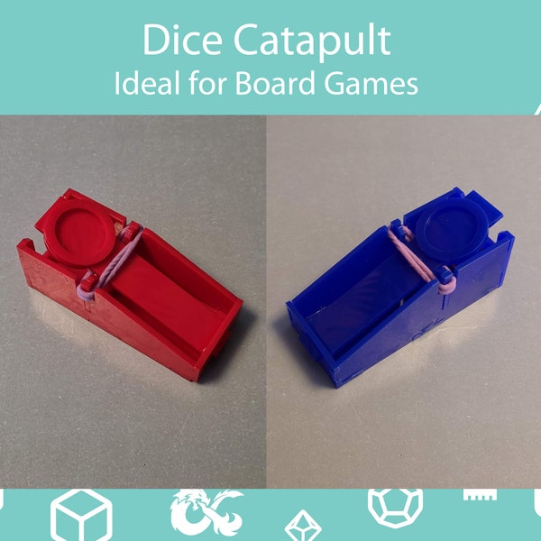 Tiny Acrylic Dice Catapult. Ideal for DnD, TTRPG or Children's Board Games