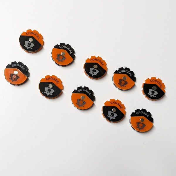 Kill Team - Engage/Conceal Dials - Set of 10 - Ideal for Games Workshop Kill Team Games