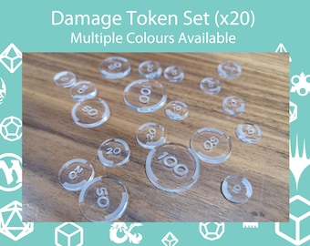アクリルトークンセット - TCG ダメージカウンター ベースセット