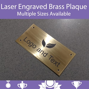 Personalised Laser Engraved Brass Plaque - Ideal for Indoor and Outdoor Use