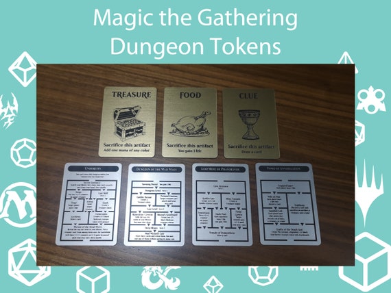 Mtg Dungeon Tokens - 4 Dungeons and 3 Treasure Counters - Gold and Silver 2 Ply Acrylic - Etsy Mtg Dungeon Tokens - 4 Dungeons and 3 Treasure Counters - Gold and Silver 2 Ply Acrylic - Etsy
