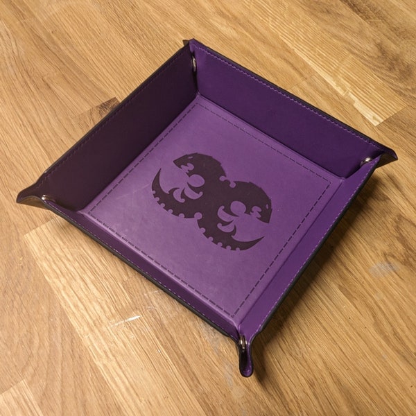 Leatherette Dice Tray - Personalised Collapsible Dice Tray
