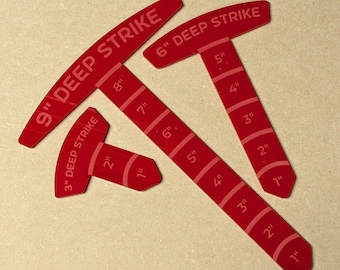 Jauges de mesure en acrylique Deep Strike WH40K : jeux de guerre sur table