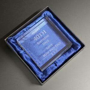 Crystal Block Paperweight Award (In Presentation Case) - Personalisable Engraving
