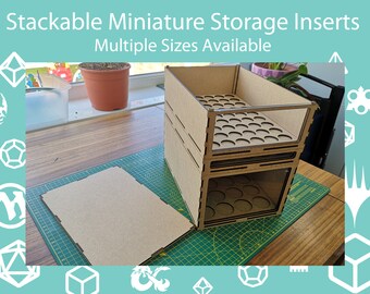 Stackable Figurine Storage Tray Inserts - Multiple Sizes Available