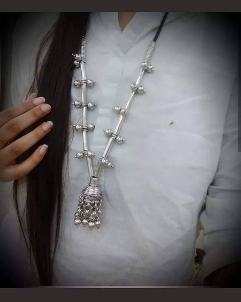 Absolutely Stunning Dholki Necklace in silver!!!