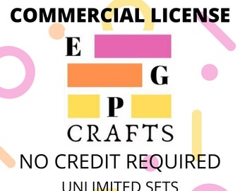 Whole Shop Commercial License NO Credit required / Unlimited present and future sets[PNG, Svg, and Limited Commercial License - INCLUDED]