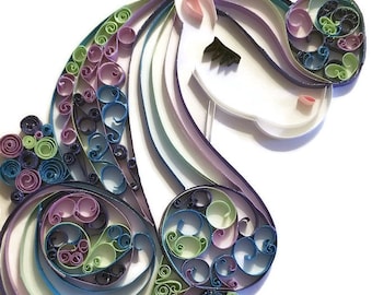 unicorn quilling art etsy