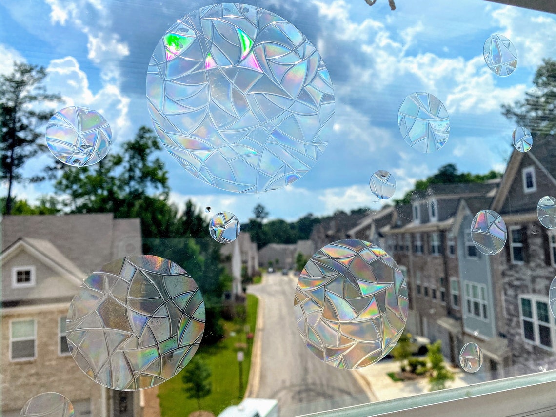 Rainbow Prism Window Bubble Decal No Glue / Adhesives Etsy