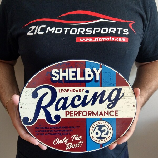 Shelby Racing Rustic Steel Sign