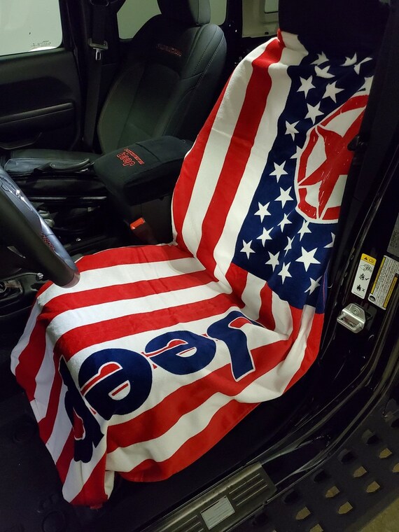 Towel 2 Go Jeep Wrangler Seat Towel on American Flag - Etsy