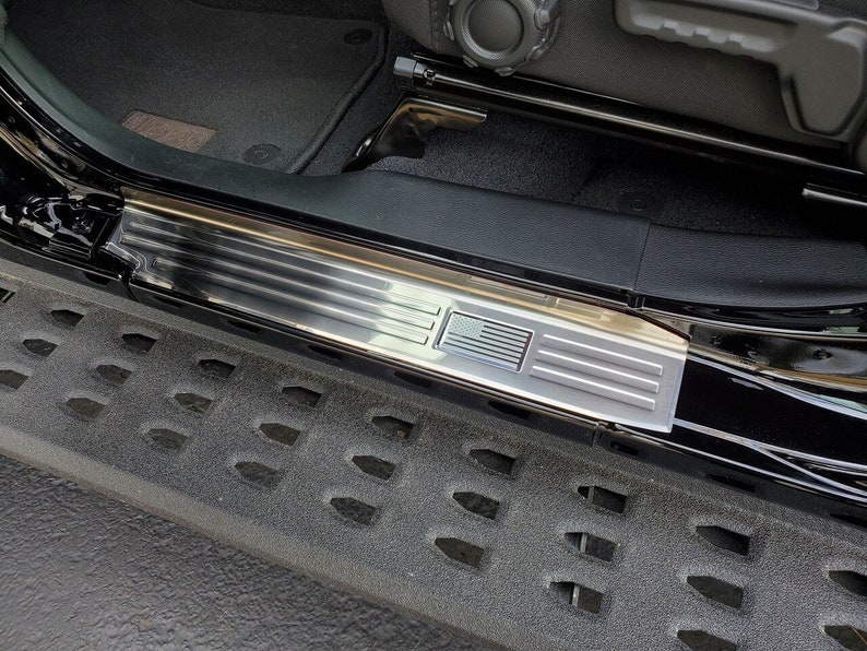 Brushed Stainless Steel 4 PIECE Door Sill Guards for Etsy