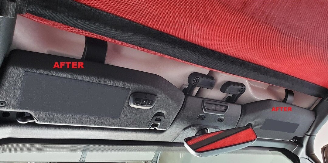 JK Sun Visor Warning Label Blackout for 2011 2017 Jeep Wrangler JK